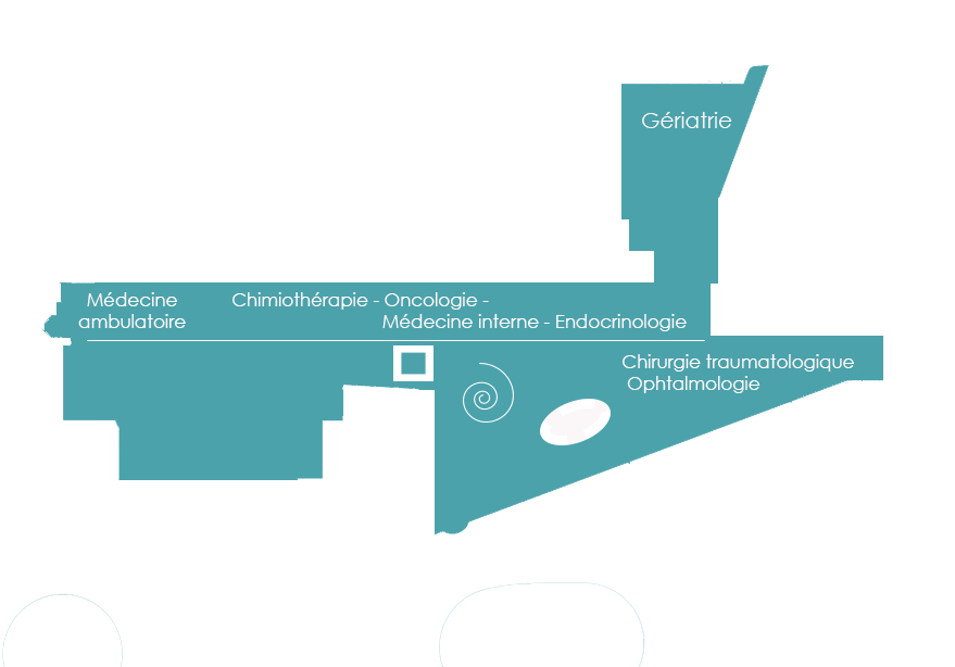 Plan niveau 3 du Centre hospitalier de Saint-Omer
